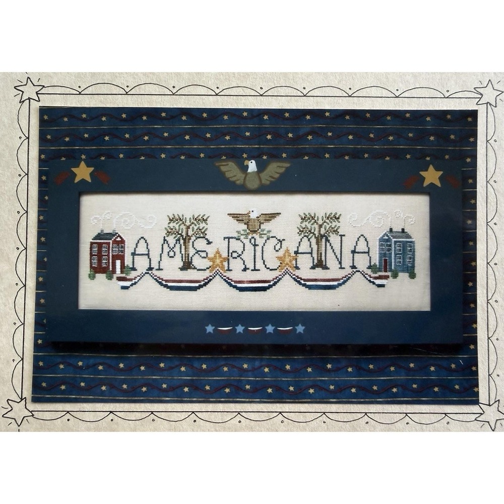 Waxing Moon Designs Patriotic Cross Stitch Pattern ~ Simply‎ Americana